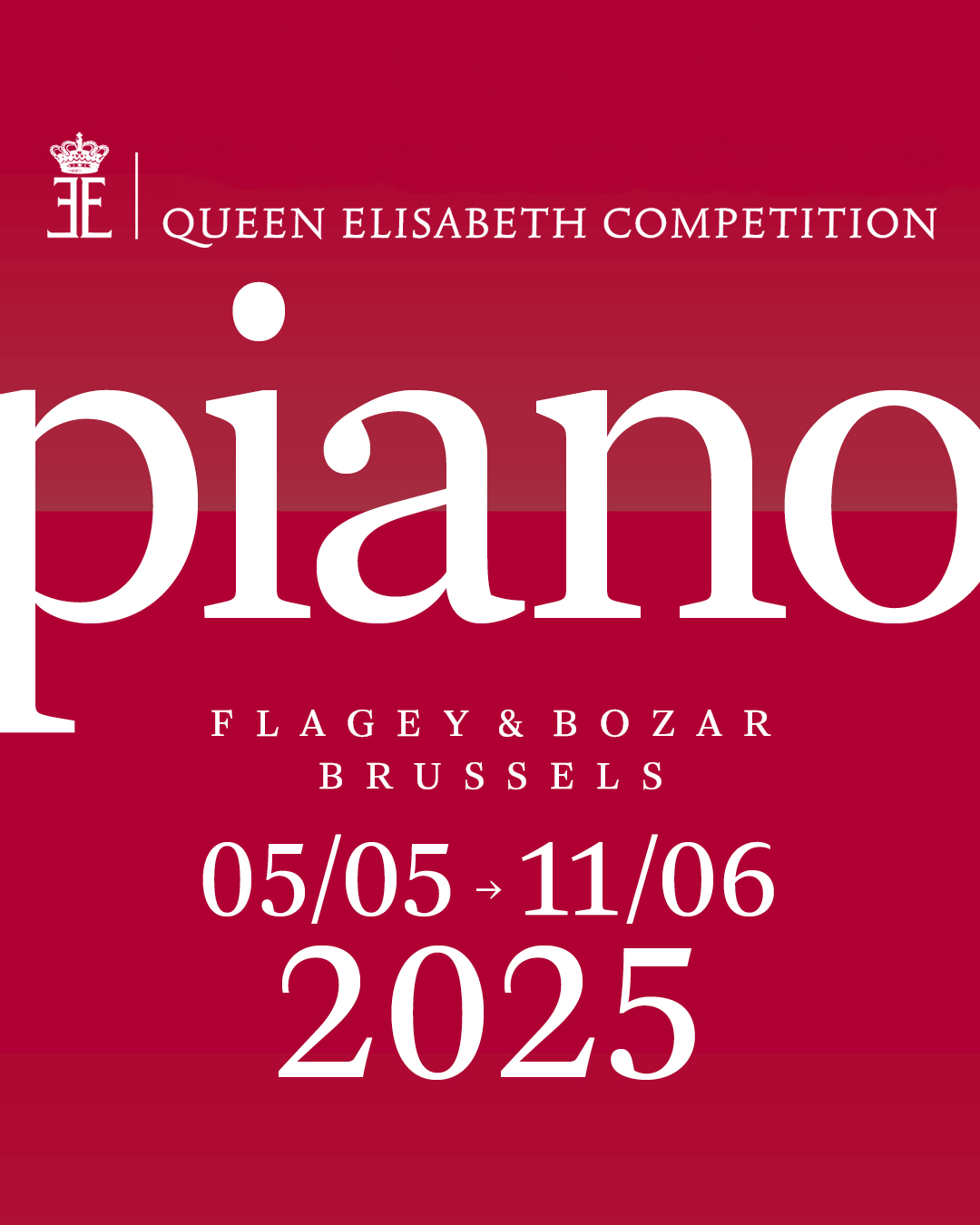 Queen Elisabeth Competition 2025 - Piano 05.05ㅡ11.06.2025  @ Flagey & Bozar   The Queen Elisabeth Competition is one of the world's most prestigious classical music competitions. Proudly partnered with the competition since 2015, the Korean Cultural Center celebrates the talent and dedication of 13 Korean pianists who have qualified for the first round this year. Join us in anticipation of their remarkable performances, alongside the inspiring performances of all young contestants.   >>> More about the Competition