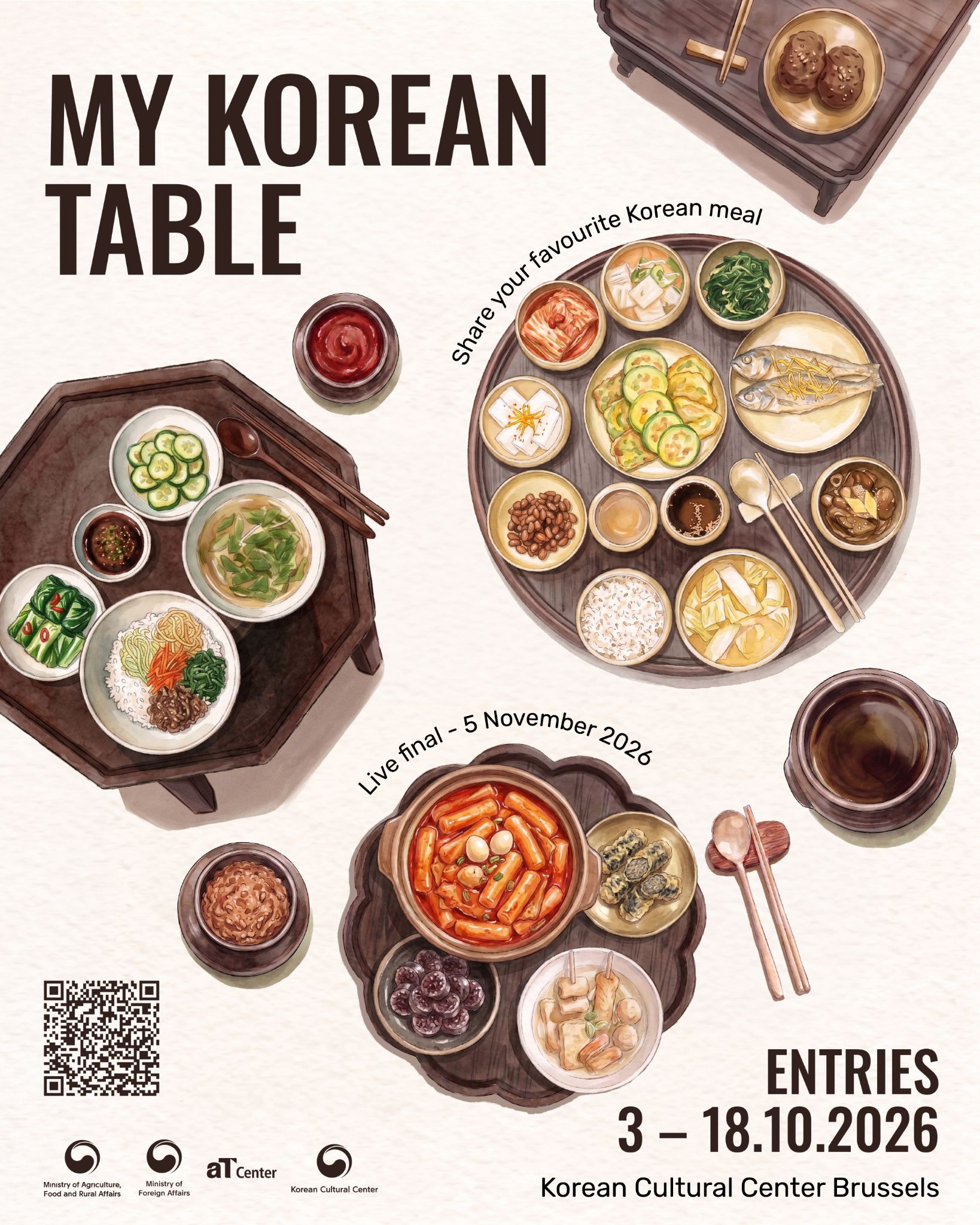 2026년 한식공모전 My Korean Table Entries 3-18.10.2026 / Live Final: 5 november 2026